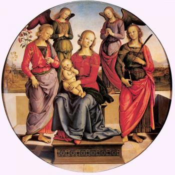 彼得羅 貝魯吉諾 Madonna Enthroned with Child and Two Saints